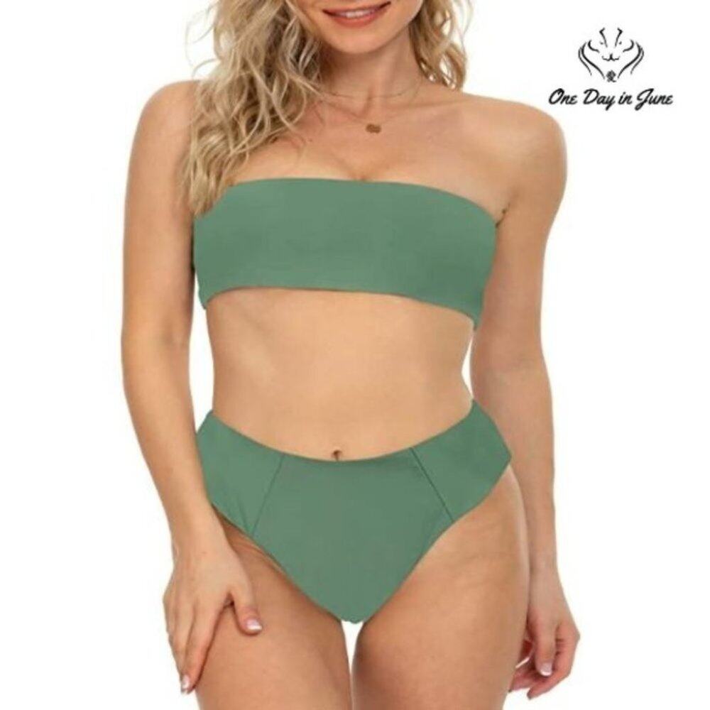 I2Crazy Bandeau Hich Cut Bikini Swimsuit Size S